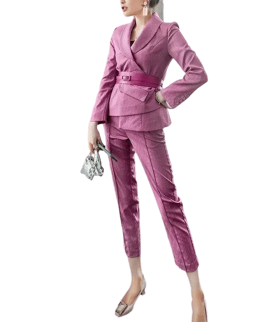 Irregular Blazer Women Pantsuit - Pantsuit - LeStyleParfait