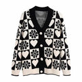 Jacquard Loose Cardigan Sweaters For Women - Cardigan Sweater - LeStyleParfait
