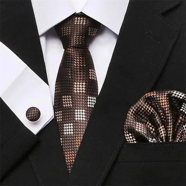 Jacquard Woven Necktie Set - Necktie - LeStyleParfait