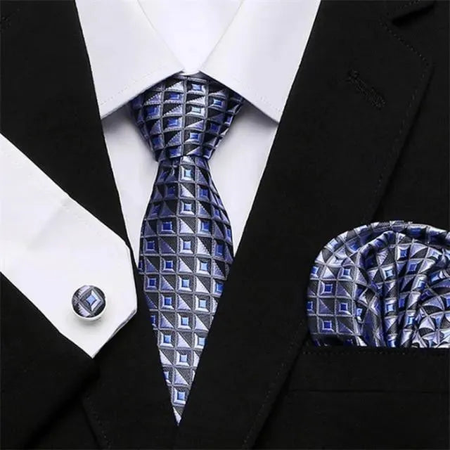 Jacquard Woven Necktie Set - Necktie - LeStyleParfait