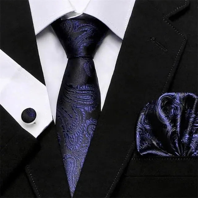 Jacquard Woven Necktie Set - Necktie | LeStyleParfait-Necktie