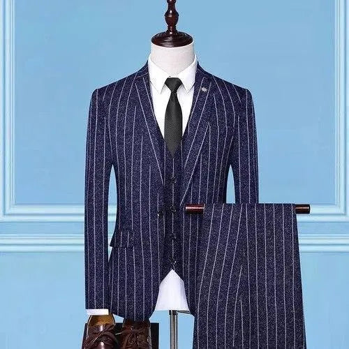 Jojo Style Pinstripes Business Suit - Three Piece Suit - LeStyleParfait