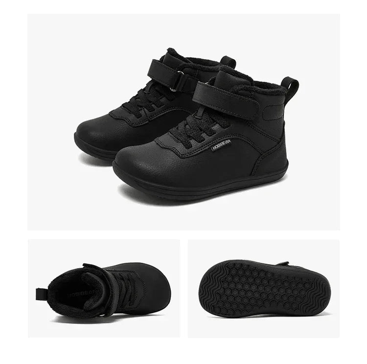 Kids' Sneakers - Mid-Top Kids Ankle Boots Sneakers - Hook-Loop Velcro Winter Sneakers-Sneakers-LeStyleParfait