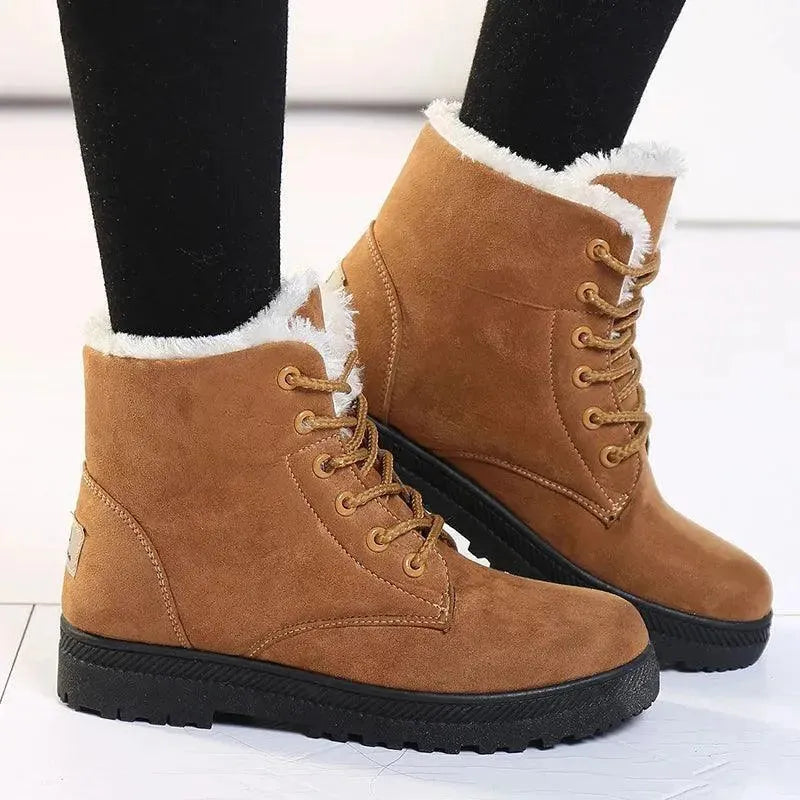 Lace Up Winter Women Snow Boots - Snow Boots - LeStyleParfait