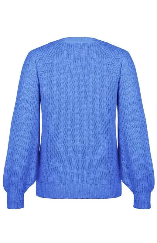 Lantern Sleeve Button Women Cardigan Sweater - Cardigan Sweater - LeStyleParfait