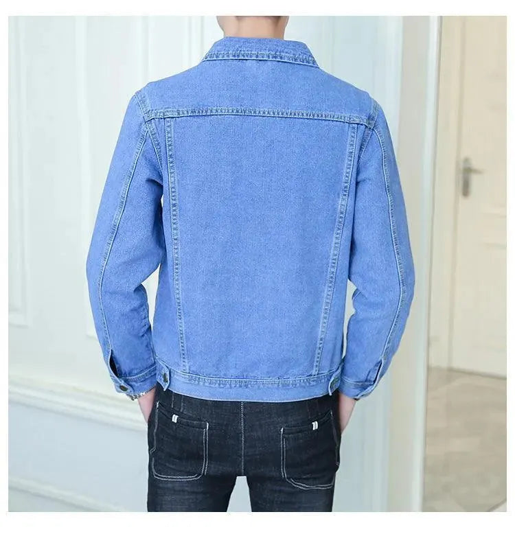 Lapel Denim Jacket Men - Casual Jacket - LeStyleParfait