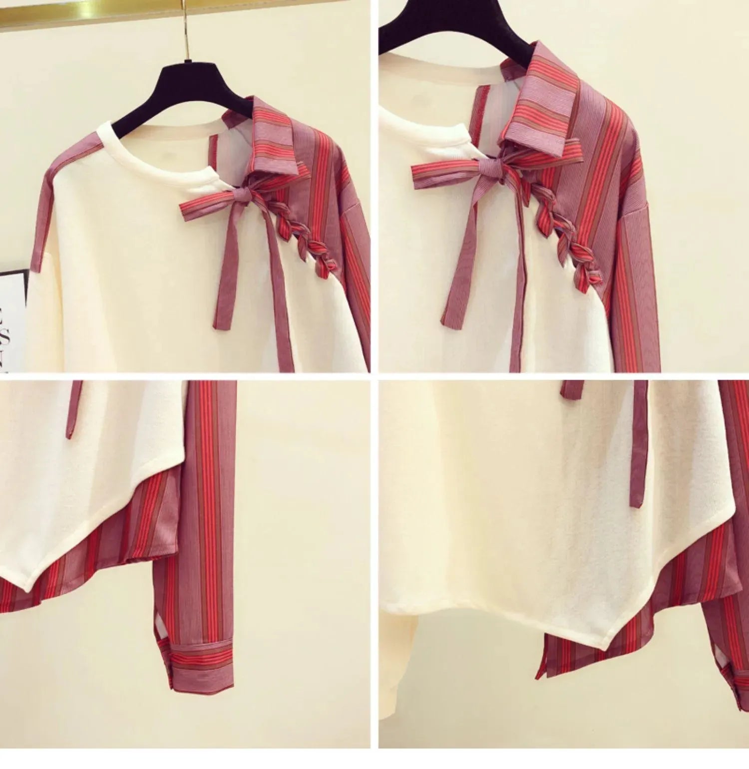 Liana Irregular Stitch Women Tops - Blouse - LeStyleParfait