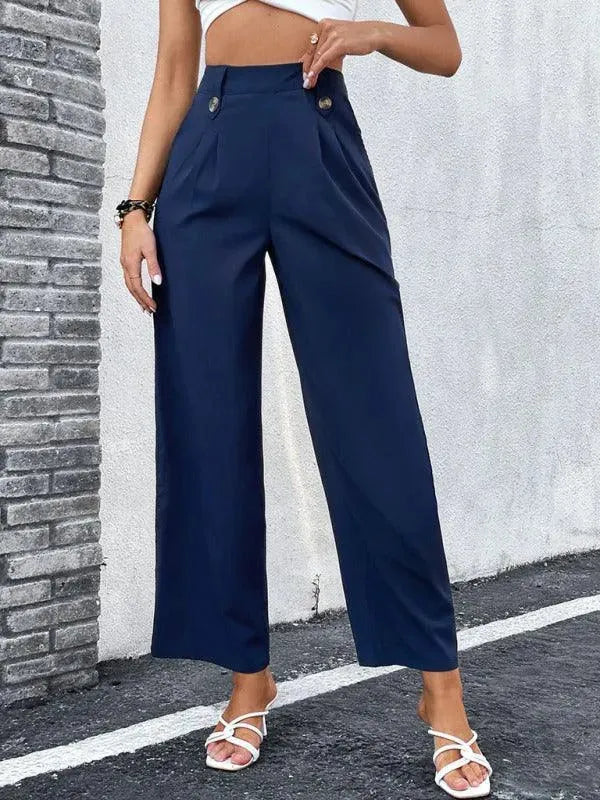 Linen Loose Wide Leg Women Pants - Women Pants - LeStyleParfait