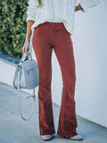 Loose Corduroy Flared Women Pants - Women Pants - LeStyleParfait