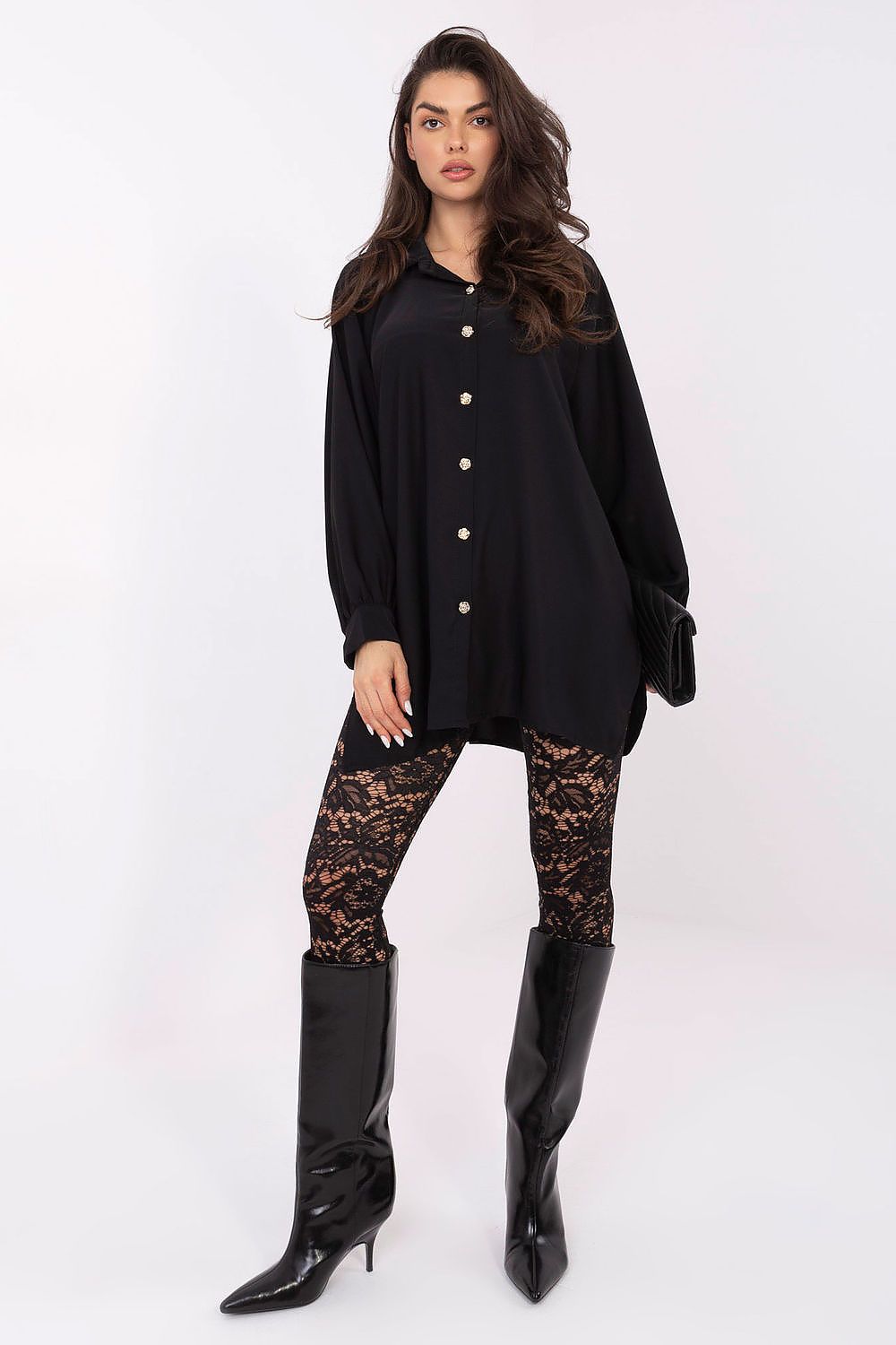 Loose Long Tunic Office Shirt-Women's Shirts-LeStyleParfait