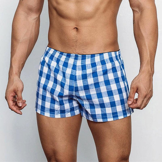Loose Plaid Boxer Short Underwear - Men's Boxers - LeStyleParfait