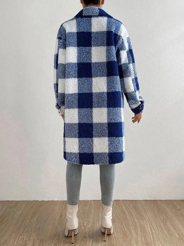 Loose Plaid Women Winter Shirt - Shirt Jacket - LeStyleParfait
