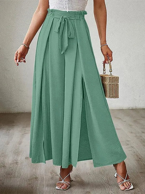 Loose Pleated Wide Leg Women pants - Women Pants - LeStyleParfait