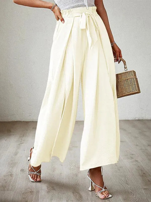 Loose Pleated Wide Leg Women pants - Women Pants - LeStyleParfait