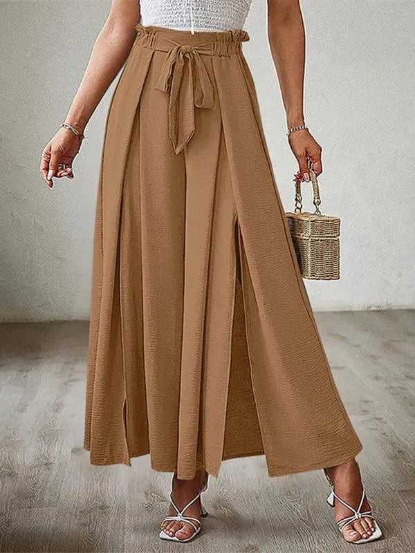 Loose Pleated Wide Leg Women pants - Women Pants - LeStyleParfait