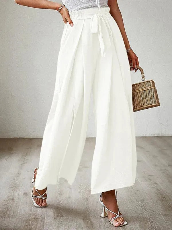 Loose Pleated Wide Leg Women pants - Women Pants - LeStyleParfait