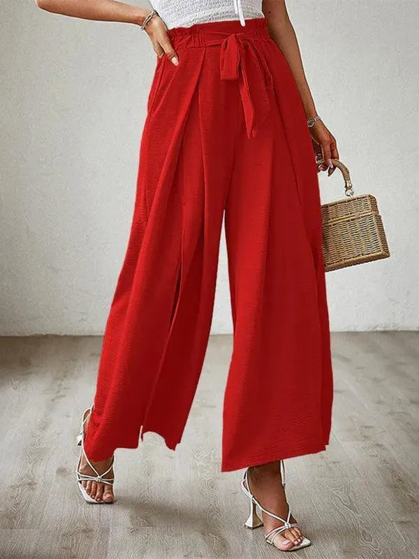 Loose Pleated Wide Leg Women pants - Women Pants - LeStyleParfait
