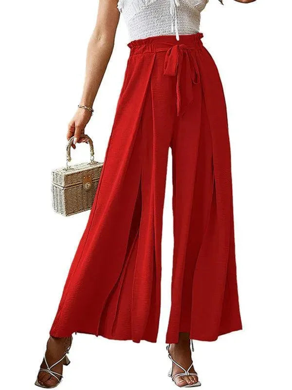 Loose Pleated Wide Leg Women pants - Women Pants - LeStyleParfait