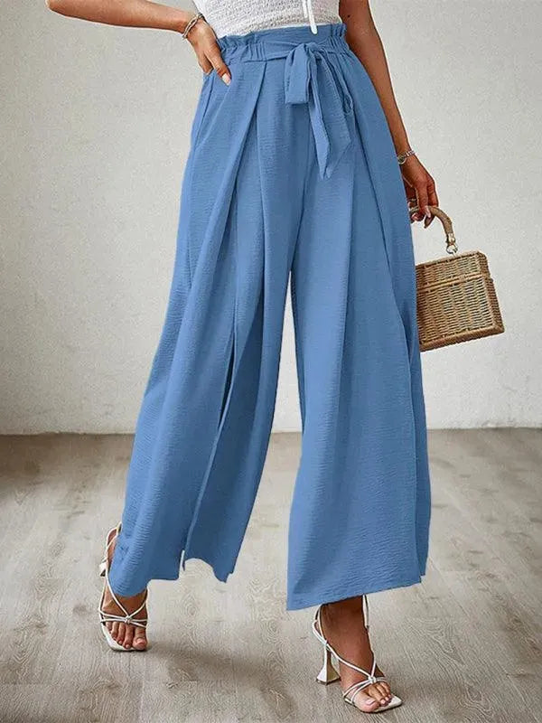 Loose Pleated Wide Leg Women pants - Women Pants - LeStyleParfait