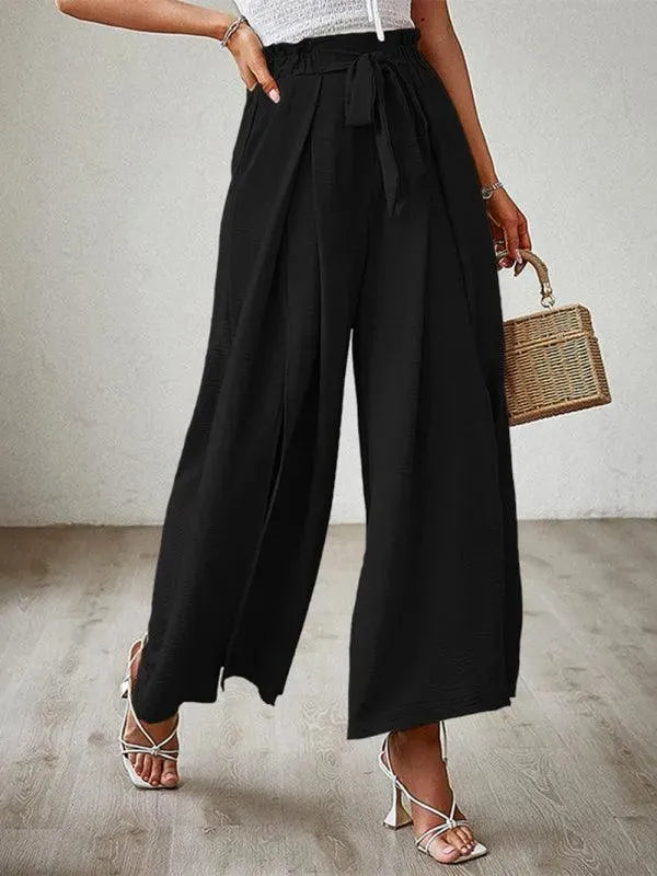 Loose Pleated Wide Leg Women pants - Women Pants - LeStyleParfait