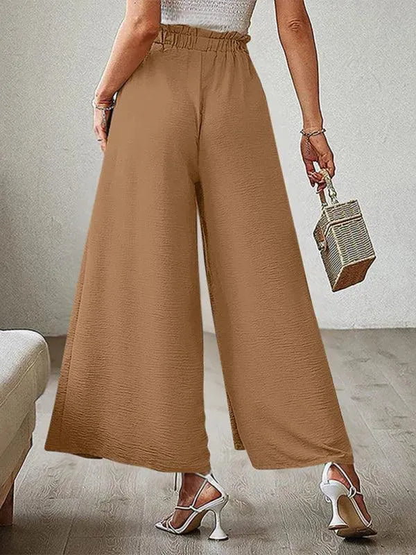 Loose Pleated Wide Leg Women pants - Women Pants - LeStyleParfait