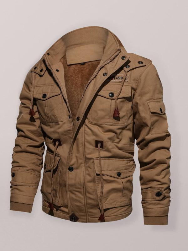 Loose Stand Collar Hooded Men Winter Jacket - Winter Jacket - LeStyleParfait