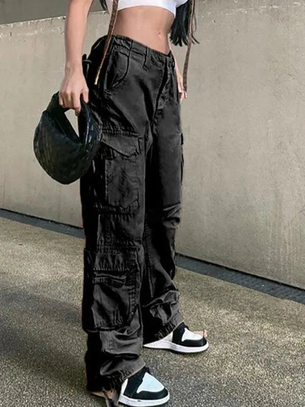 Loose Wide Leg Women Cargo Pants - Women Pants - LeStyleParfait
