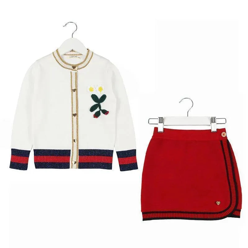 Kids Clothing Set Knitted Sweater And Skirt - Kids Clothing Set - LeStyleParfait