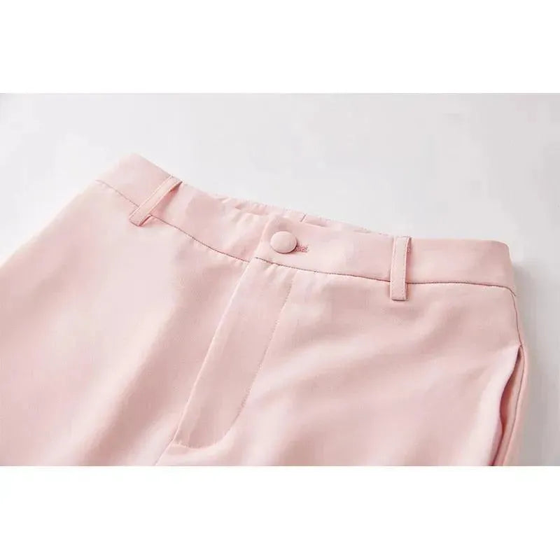 Luxury Pink Feather Pantsuit - Pantsuit - LeStyleParfait