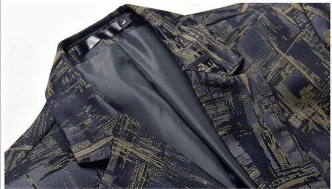 Men Blazer - Geometric Blazer - Men's Blazer - LeStyleParfait