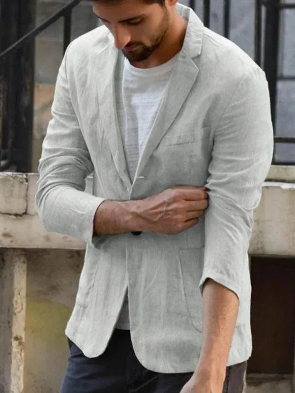 Men Blazer - Linen Blazer - Linen Blazer - LeStyleParfait