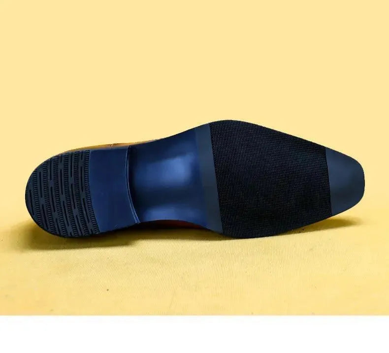 Men Dress Shoes - Cencio Monk Strap Oxford Shoes - Dress Shoes - LeStyleParfait