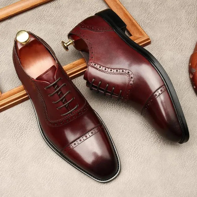 Men Dress Shoes - Russo Luxurious Oxford Shoes - Dress Shoes - LeStyleParfait
