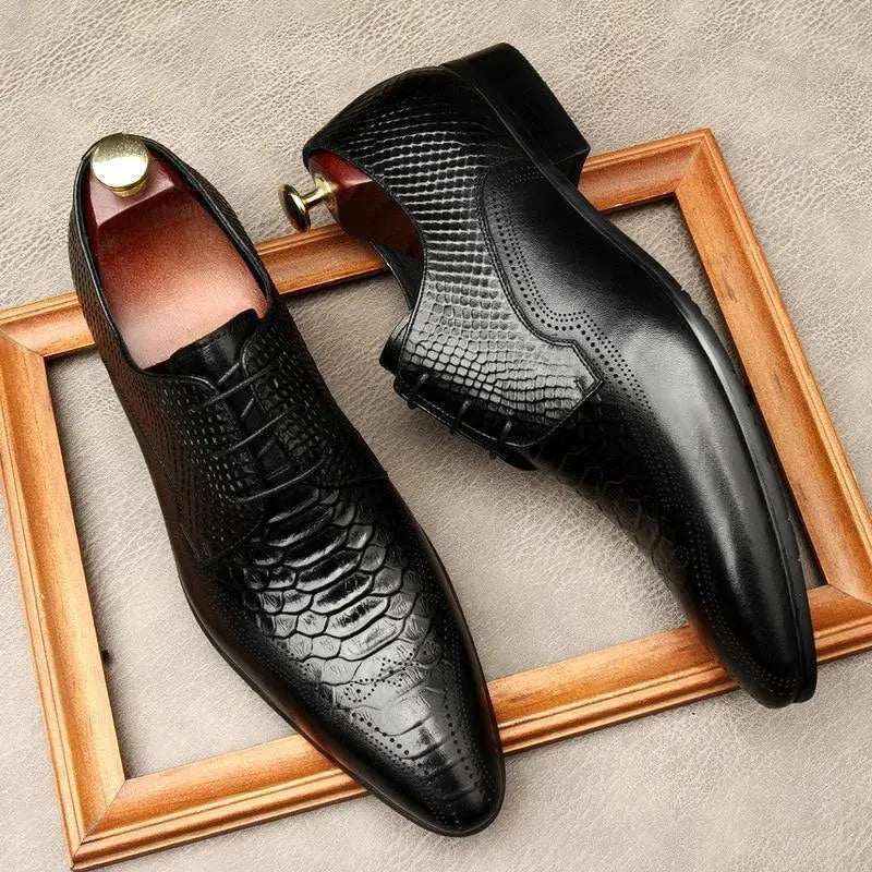 Men Dress Shoes - Silvio Serpentine Shoes - Dress Shoes - LeStyleParfait