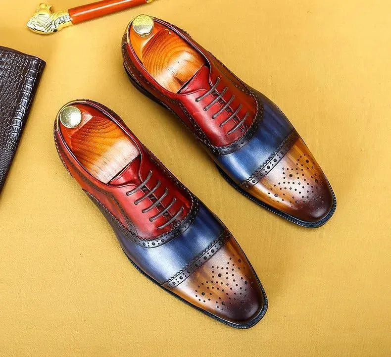 Men Dress Shoes - Timotio Leather Oxford Shoes - Dress Shoes - LeStyleParfait