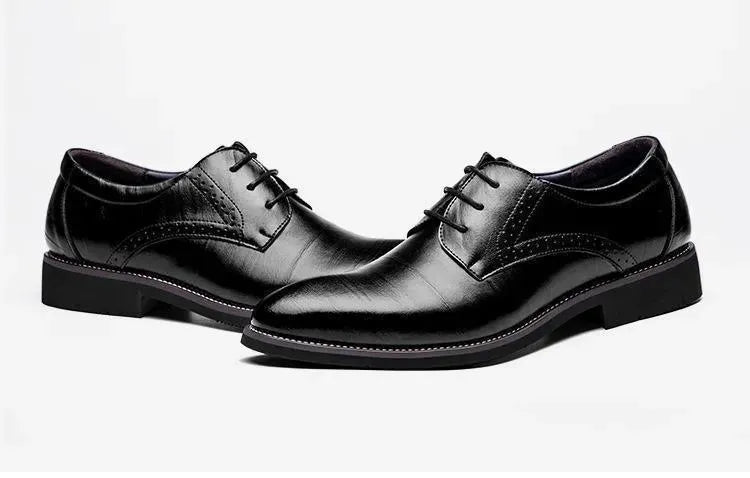 Men Dress Shoes - Wingtip Leather Shoes - Dress Shoes - LeStyleParfait