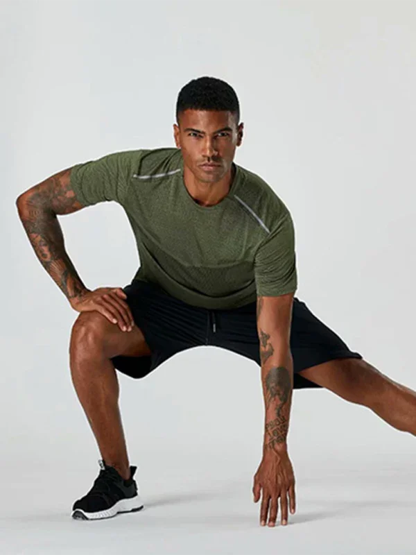Men Green Performance Sports Tshirt-Men T-Shirt-LeStyleParfait