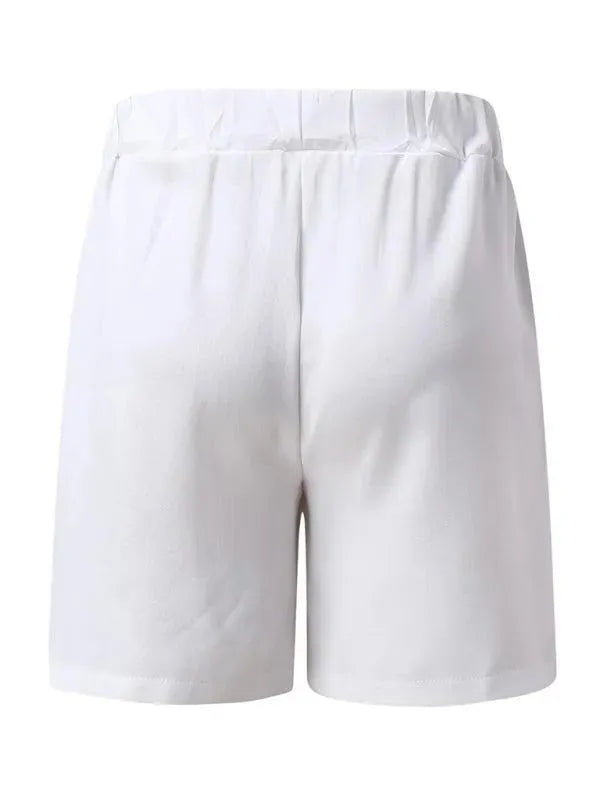 Men Relaxed Casual Linen Shorts Set - Solid Casual Shorts Two-Piece Set - LeStyleParfait