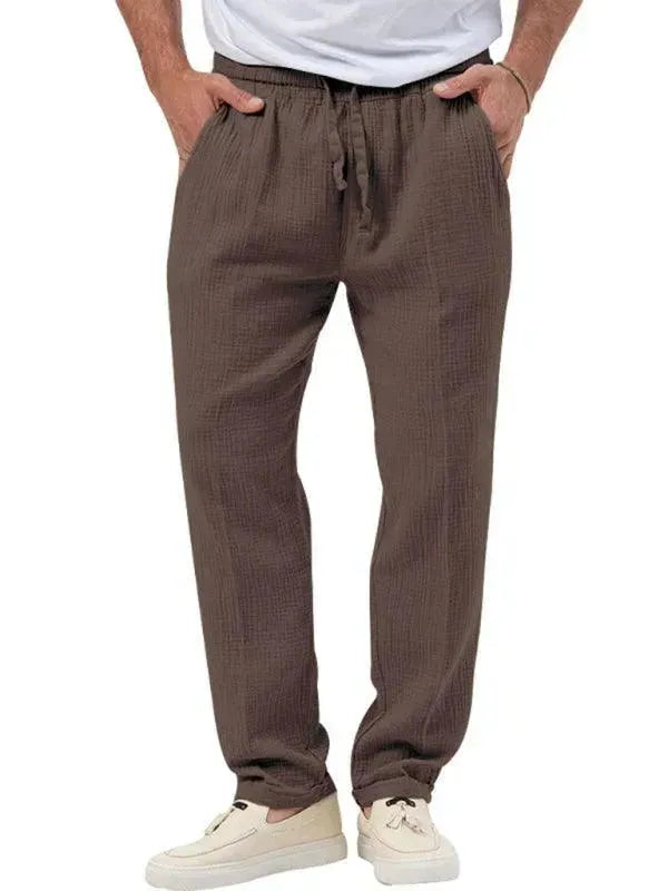 Men Relaxed Ribbed Jogger Lounge Set - Solid Jogger Two-Piece Set - LeStyleParfait
