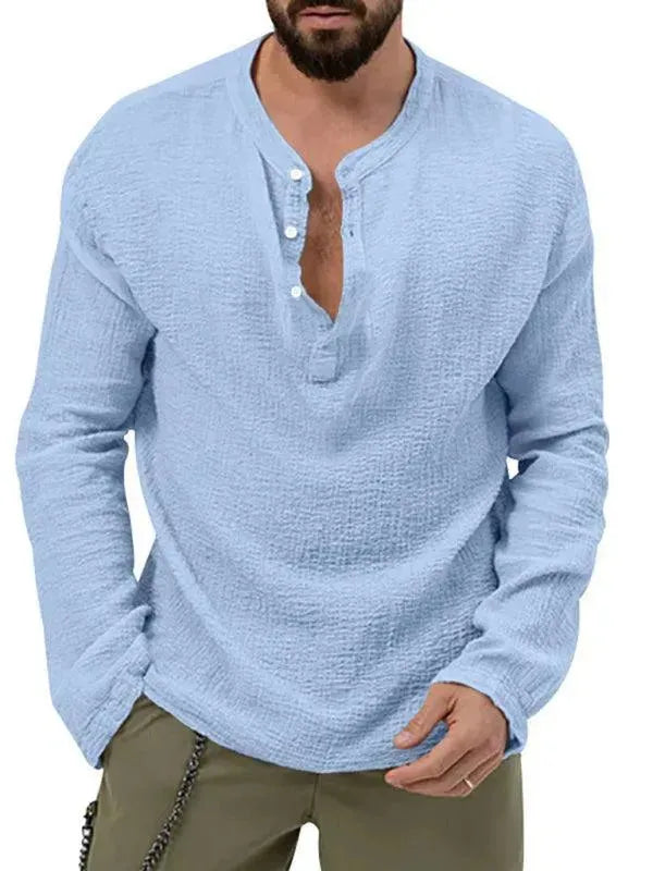 Men Relaxed Ribbed Jogger Lounge Set - Solid Jogger Two-Piece Set - LeStyleParfait