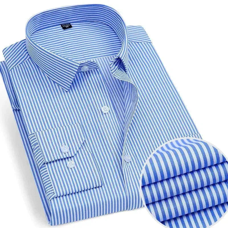 Men's Blue Striped Shirt - Striped Shirt - LeStyleParfait
