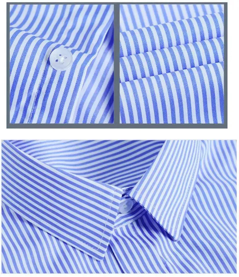 Men's Blue Striped Shirt - Striped Shirt - LeStyleParfait