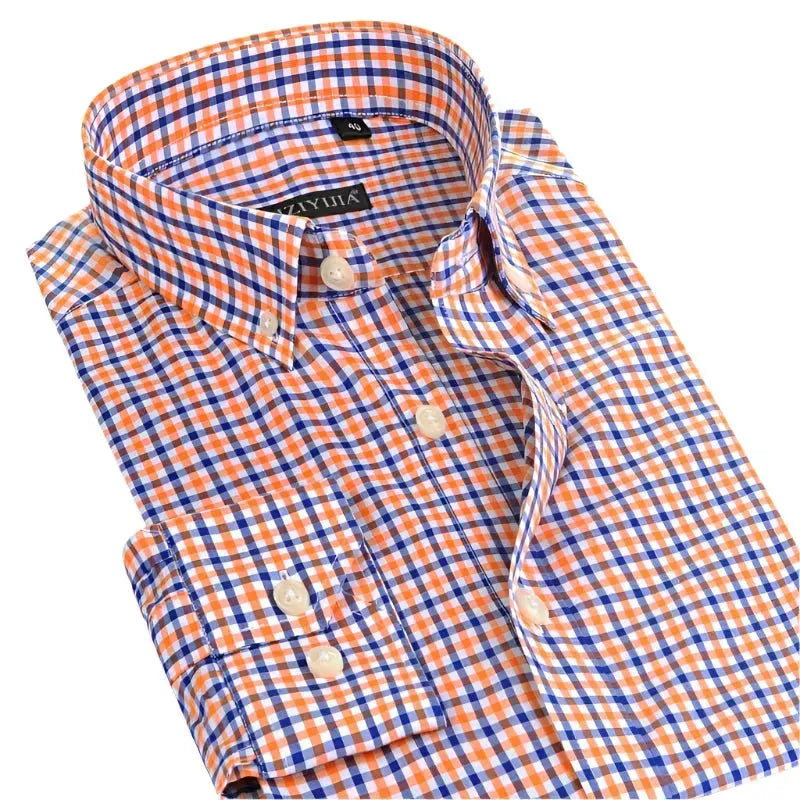 Men's Button Down Cotton Checkered Shirt - Checkered Shirt - LeStyleParfait