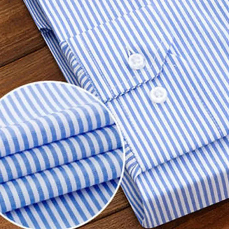 Men's Pinstripe Dress Shirt - Striped Shirt - LeStyleParfait