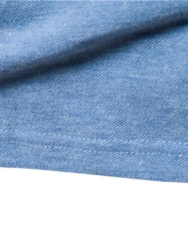Men's Plain Casual Short-Sleeved Polo Shirt - Polo Shirt - LeStyleParfait