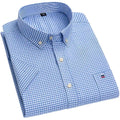 Men's Short Sleeve Check Shirt - Check Shirt - LeStyleParfait