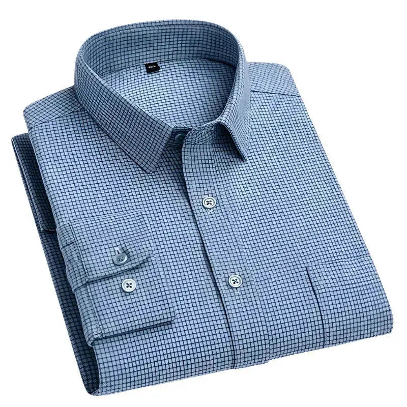 Men's Small Square Check Shirt - Check Shirt - LeStyleParfait