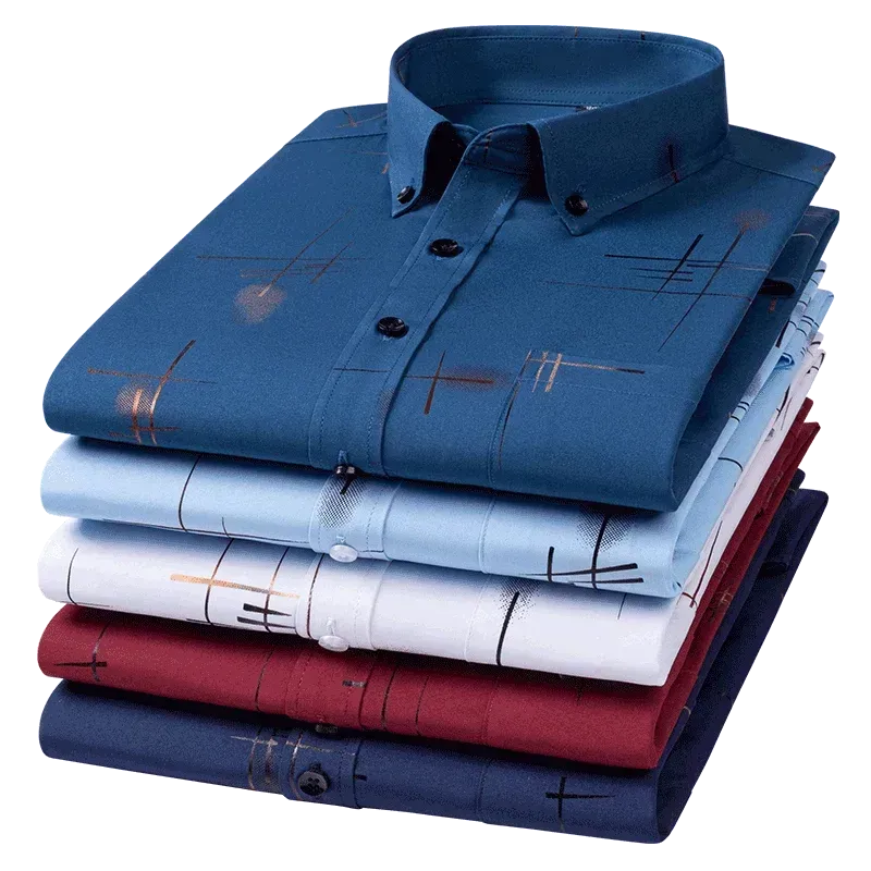 Men's Stripes Print Dress Shirt - Dress Shirt - LeStyleParfait