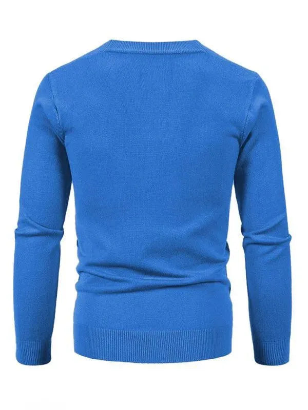 Men’s V-Neck Cardigan Sweater – Button Front