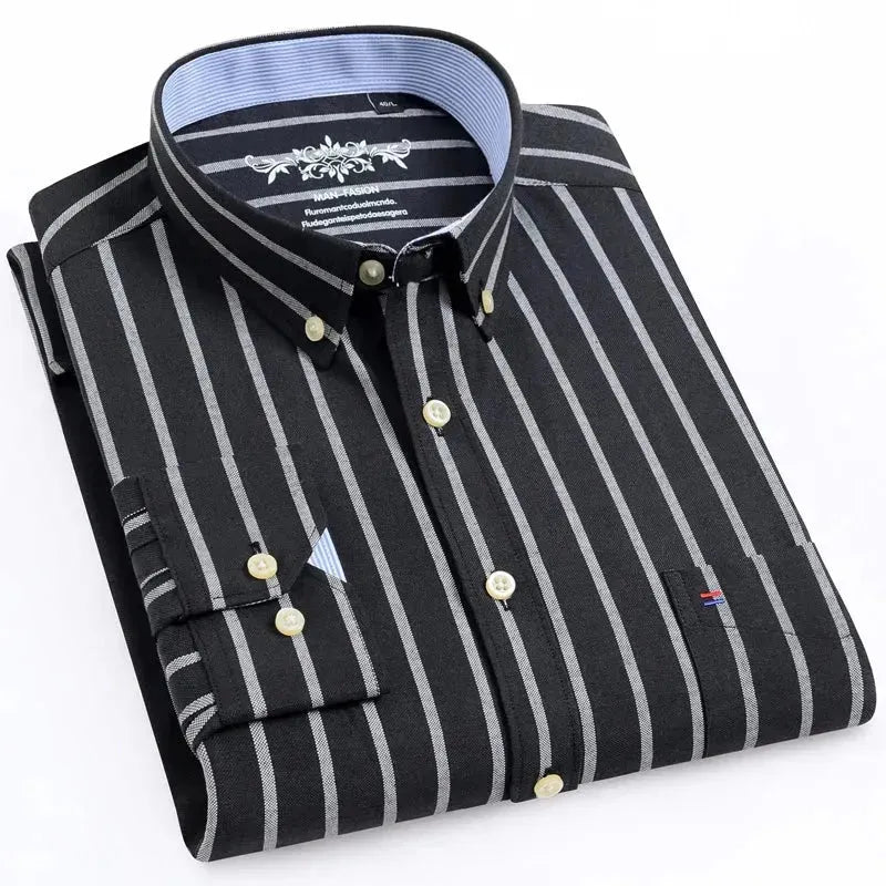 Men's Wide Striped Shirt - Striped Shirt - LeStyleParfait
